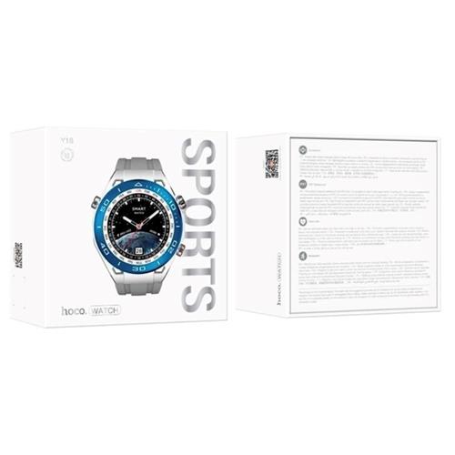 Hoco Y16 SmartWatch con llamadas Bluetooth Deportivo Plata