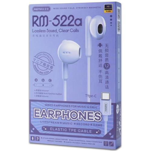 Remax RM-522a Remax RM-522a Auricular con cable USB-C Púrpura