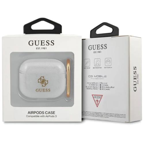 Guess GUA3UCG4GT Airpods 3 Cover Transparent Glitter Collection