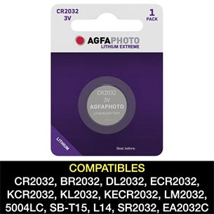 AgfaPhoto Extreme Pila CR2032 3V Pack 1 Und 2