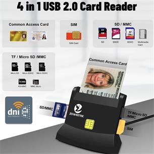 Zoweetek Lector de DNI, tarjetas inteligentes y SIM (12026-10) 2
