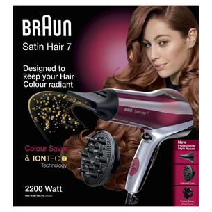 Braun HD770 Secador iónico 2.200w con 3 accesorios 2