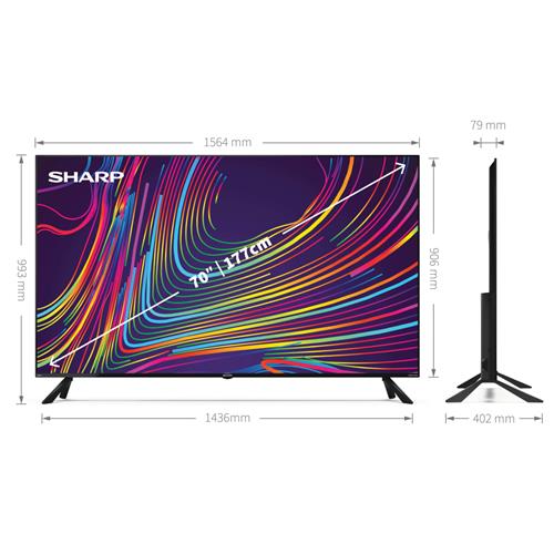 Televisor 70" Sharp Aquos 4K Ultra Hd Android TV C70CL5EM2AB