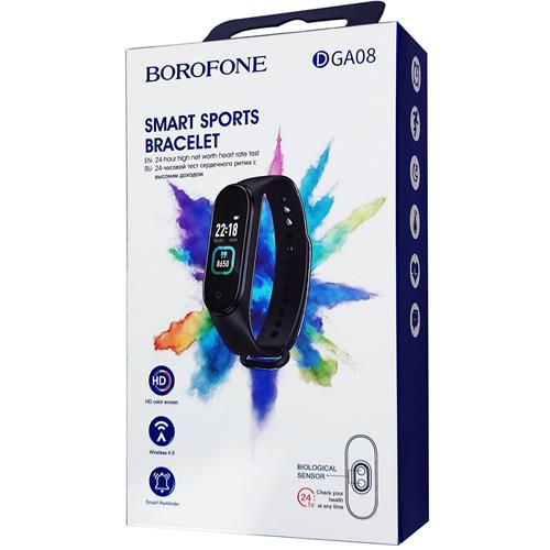 Borofone DGA08 Pulsera de Actividad con Pulsómetro 24h Negro