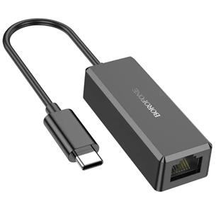 Borofone DH7 Adaptador USB-C a RJ45 Ethernet 100 Mbps Negro 2