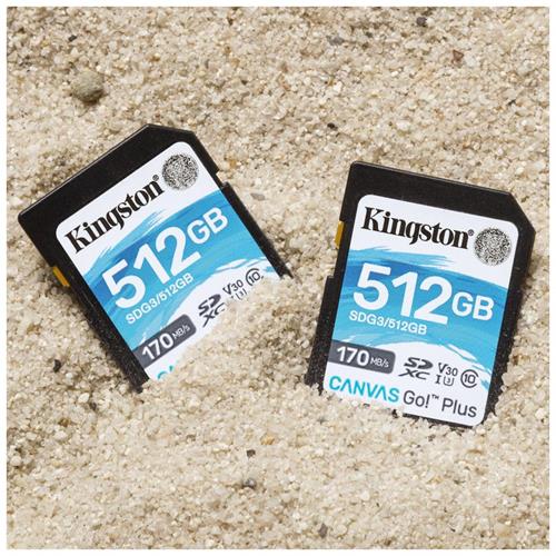 Memoria SDXC 512GB Kingston Go Plus 170R C10 UHS-I U3 V30