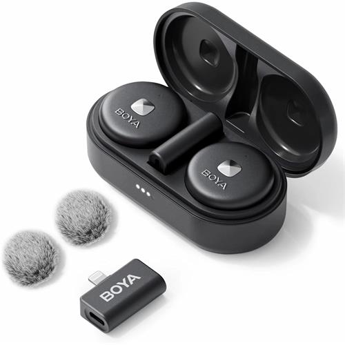 BOYA Omic-D Micrófono Inalámbrico Compacto 2.4GHz Lightining Negro