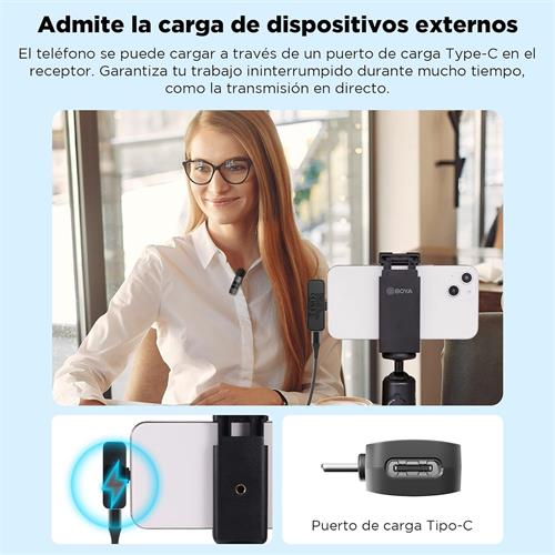 BOYA BY-V1 Micrófono Lavalier 2.4GHz Conexión Lightning