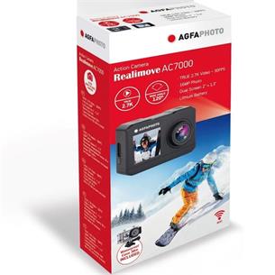 AGFA AC7000  WIFI 2.7K DUAL LCD Cámara de Acción Negra 2