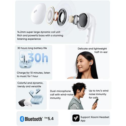 Xiaomi Redmi Buds 6 Active White (BHR8391GL)