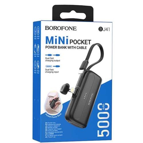 Powerbank Borofone BJ41 5.000mAh con conexión 2-1 Negro