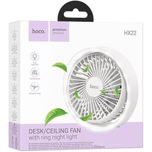 Hoco HX22 Ventilador de sobremesa Recargable con Luz de Ambiente 2