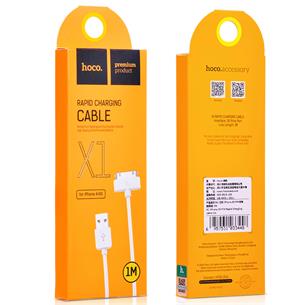 Cable USB Compatible Apple 30 Pin 1 metro Hoco X1 Blanco 2