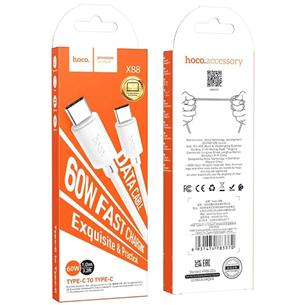 Cable USB-C a USB-C 1 m 60W Hoco X88 Gratified Blanco 2
