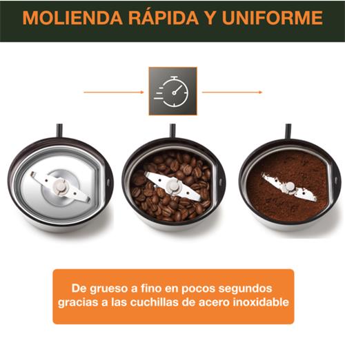 Krups GX204D10 Fast Touch Molinillo de Café, frutos seco y especias