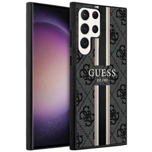 Guess GUHCS23LP4RPSK S23 Ultra S918 Black Hardcase 4G Printed Stripe 2