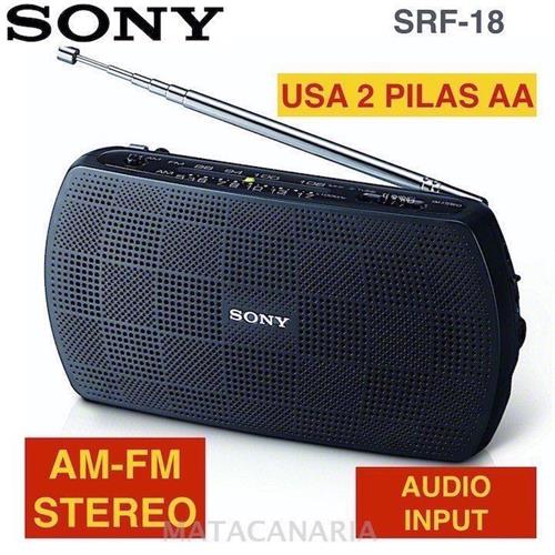 Sony Srf-18 Radio Am/Fm Audio In Black
