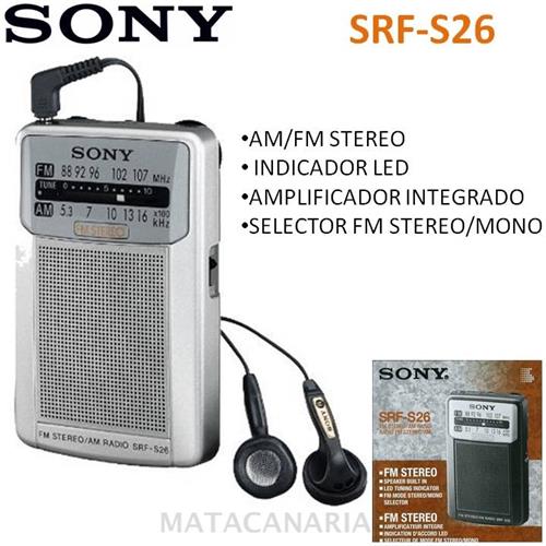 Sony Srf-S26 Radio Am/Fm Estereo