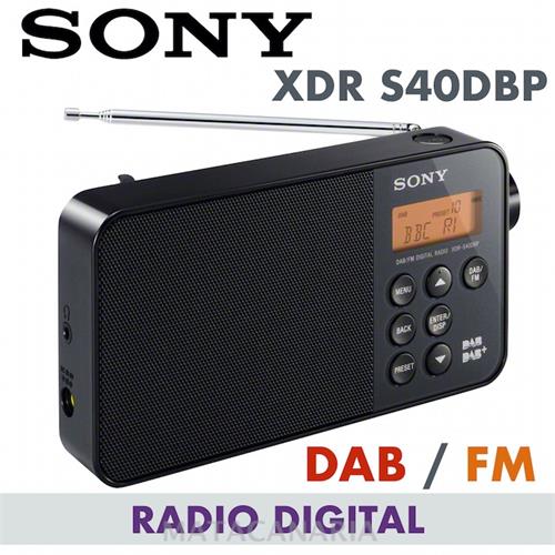 Sony Xdr-S40Dbpb Radio Dab Fm Black