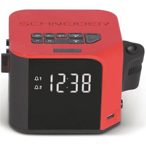 Schneider Sc360Acl Luna Radio/Reloj Proyector Con Usb Grey