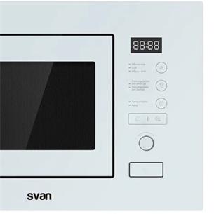 Svan SMWI2800DGB Microondas con Grill de Integración 20 Litros 800 W Blanco Display Led 2