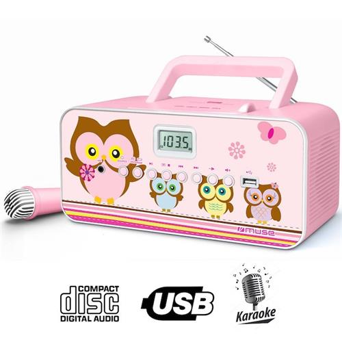 Muse Cd M-29 Kp Radio Infantil Micrófono Pink