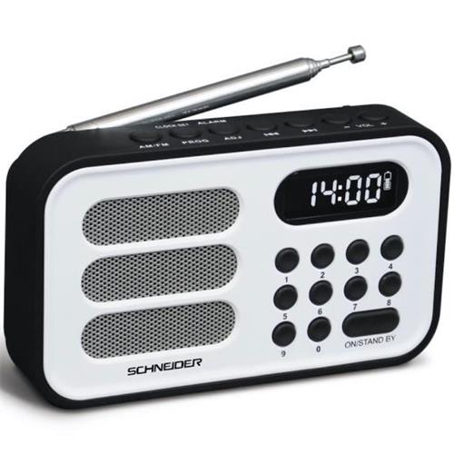 Schneider Sc150Aclyel Handy Mini Radio Silver