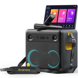 Ikarao Break X2 Altavoz Karaoke Recargable con Pantalla 10.1" 600W y 2 Micros 2