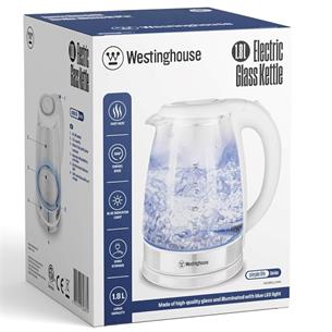 Westinghouse WKWKKL21WH Hervidor de Cristal 1.8 Litros 1.500W Sin Cable 2