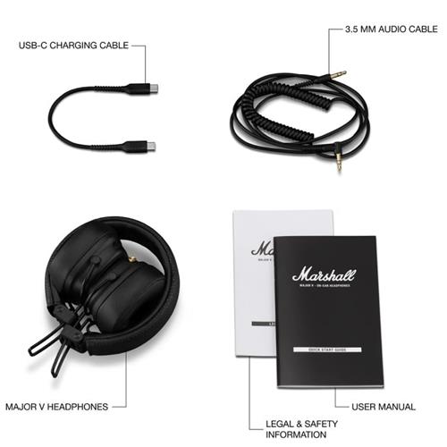 Marshall Major V Auricular Bluetooth Negro