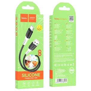 Cable USB a USB-C 1 m 3Amp Hoco X82 Silicona Black 2