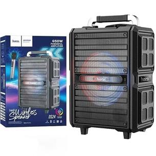 Hoco DS24 Altavoz Bluetooth Trolley con Luces LED y 2 Micros Inalámbricos 2