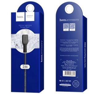 Cable USB a Lightning 2 metros Hoco X20 Flash Negro 2