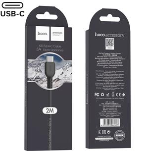 Cable USB a USB-C Hoco X20 2 Metros Negro 2