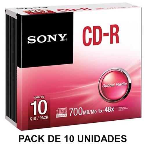 Sony Cd-R80 48X 700 Mb (Pack De 10)