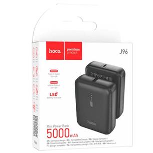 Powerbank 5.000 mAh salida USB-A, entrada USB-C Hoco J96 Negro 2