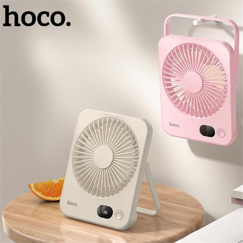Hoco DF08 Ventilador Sobremsa Recargable Rosa