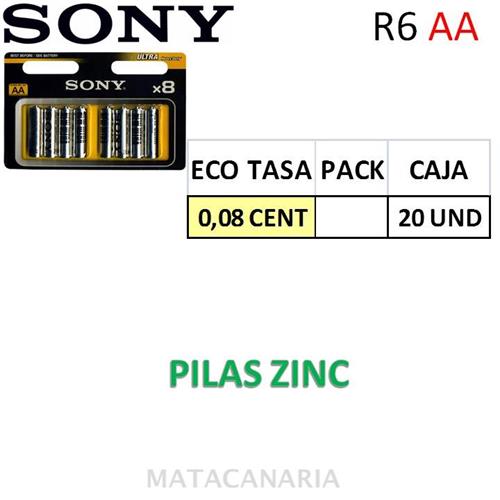 Sony R-6 Aa 8Pcs Ultra Heavy Dutty