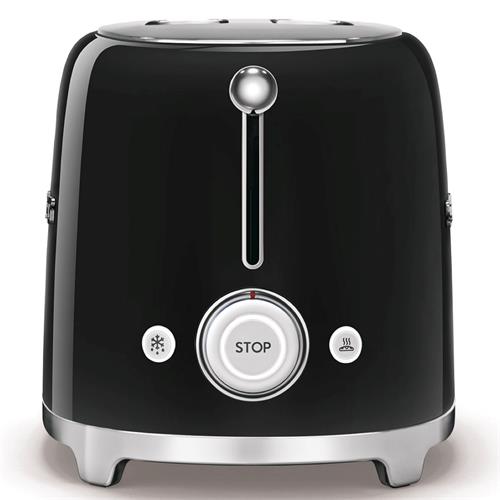 Smeg TSF02BLEU Tostadora Retro 2 Ranuras Anchas Negro