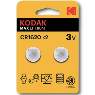 Kodak Cr1620 Batería Lithium 3V 2 Unds (30417694)