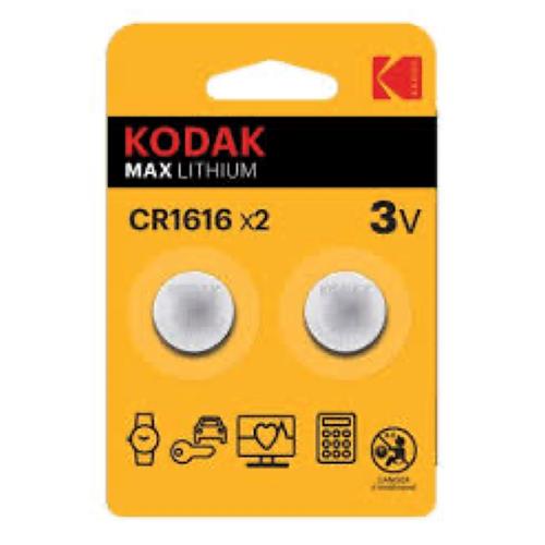 Kodak Cr1616 Batería Lithium 3V 2 Unds (30417748)