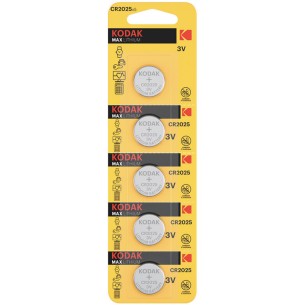 Kodak Cr2025 Batería Dellitio Ultra 3V 5 Unidades (30411562)