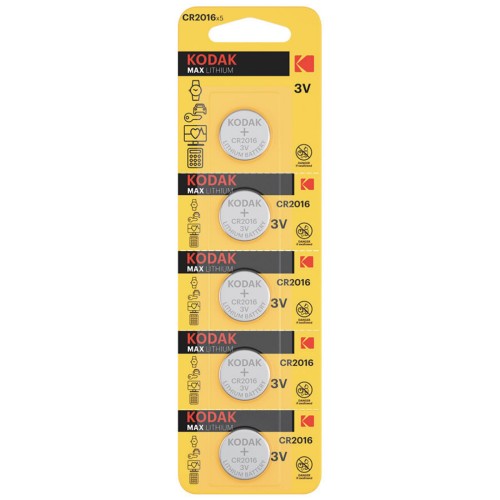 Kodak Cr2016 Batería Lithium Ultra 3V 5 Unds (30411555)