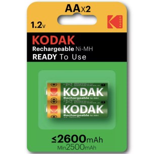 Kodak Aa Recargable Kaahr-2 2600 Mah 2 Unds (30955080)