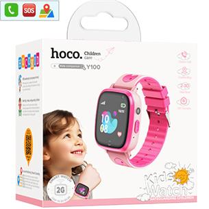 Hoco Y100 2G Children SmartWatch para Niños con llamadas Bluetooth Rosa 2
