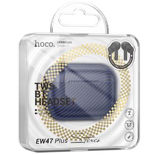 Hoco EW47 Plus True Auricular Inalámbrico Diseño Carbono Azul 2
