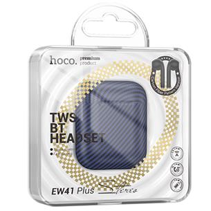 Hoco EW41 Plus True Auricular Inalámbrico Diseño Carbono Azul 2