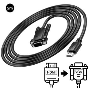 Hoco US12 Cable HDMI a VGA 1080p 60Hz. 2 Metros 2
