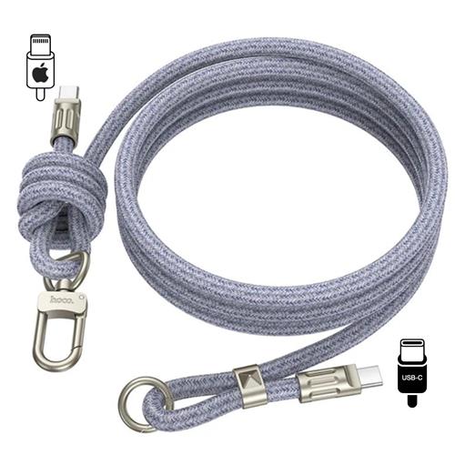 Hoco GH7 Colgante para Móvil con Cable USB-C a Lightning 1.8m Denim Blue