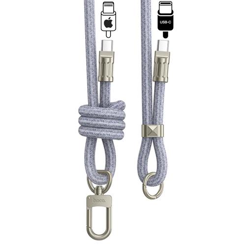 Hoco GH7 Colgante para Móvil con Cable USB-C a Lightning 1.8m Denim Blue